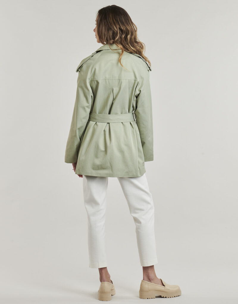 Trench Morgan GLINE Green Trench Coat Women - 4
