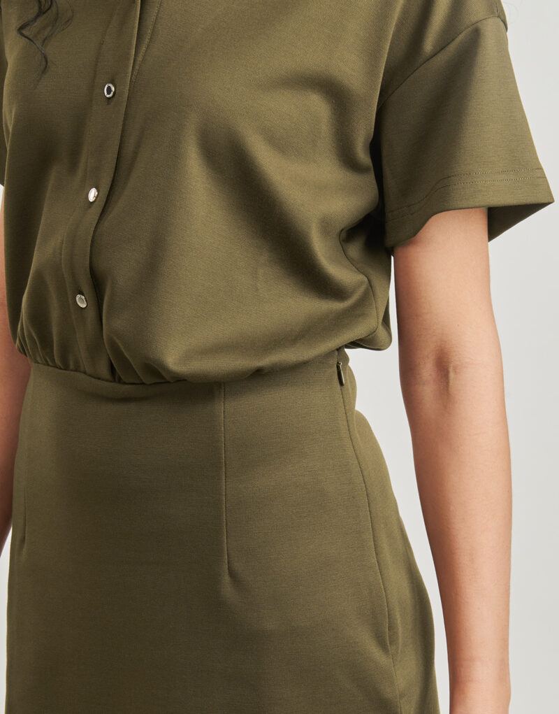 Short dress Morgan RINOL Khaki Women's Short Dresses - 5