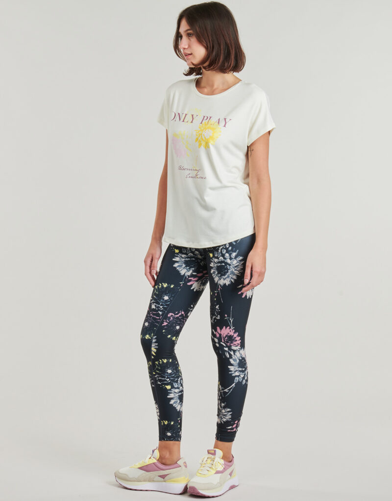 T-shirt Only Play ONPAUB-BLUR ON SS BAT LOOSE Bianco T-shirt maniche corte Donna - 3