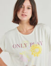 T-shirt Only Play ONPAUB-BLUR ON SS BAT LOOSE Bianco T-shirt maniche corte Donna - 5