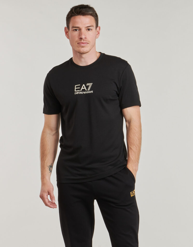 T-shirt Emporio Armani EA7 TRAIN GOLD LABEL TEE PUNTO ROMA BIG LOGO 7M000301 Nero T-shirt maniche corte Uomo - 2