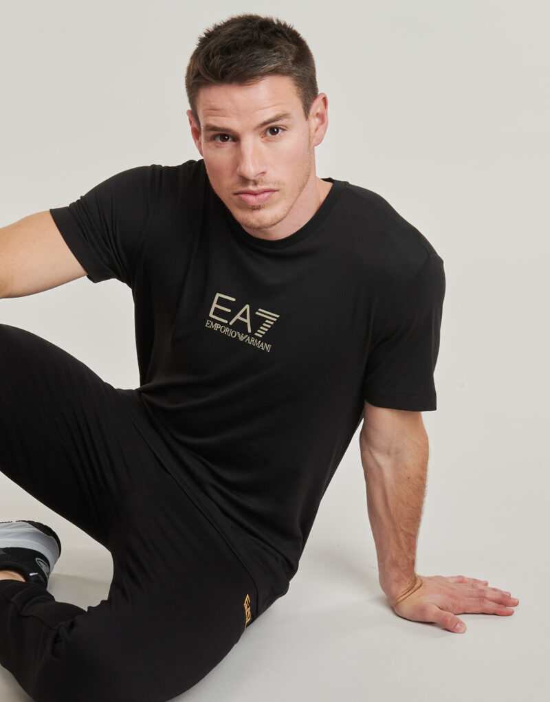 T-shirt Emporio Armani EA7 TRAIN GOLD LABEL TEE PUNTO ROMA BIG LOGO 7M000301 Nero T-shirt maniche corte Uomo - 5