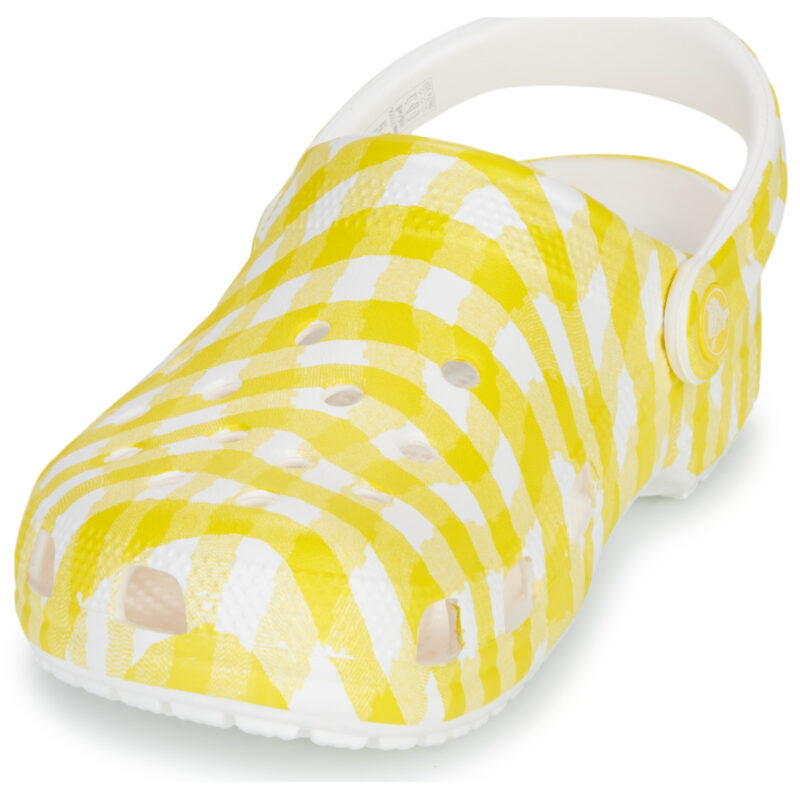 Crocs  Classic Gingham Clog  Bianco -  Zoccoli Donna - 3