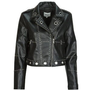 Giacca in pelle  Only  ONLKACANDRA  Nero -   Giacche in pelle Donna