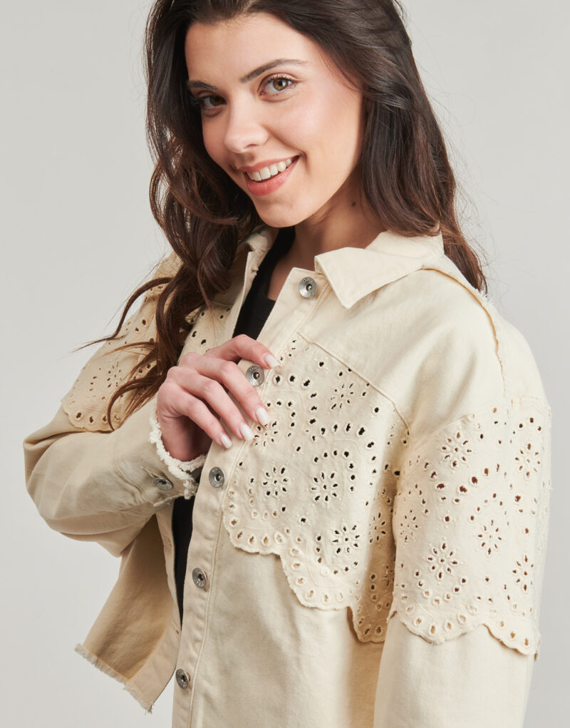 Giacca in jeans Only ONLELENA Bianco Giacche in jeans Donna - 5