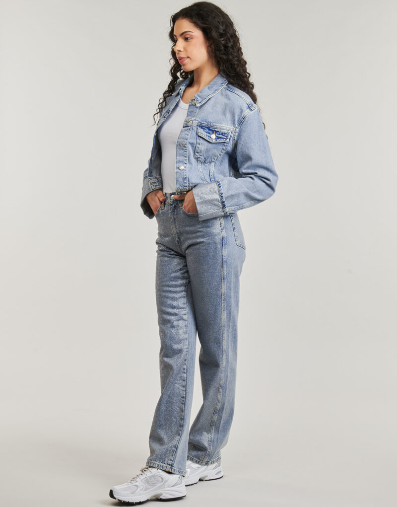 Giacca in jeans Only ONLHOLLYWOOD CRYSTAL Blu Giacche in jeans Donna - 3