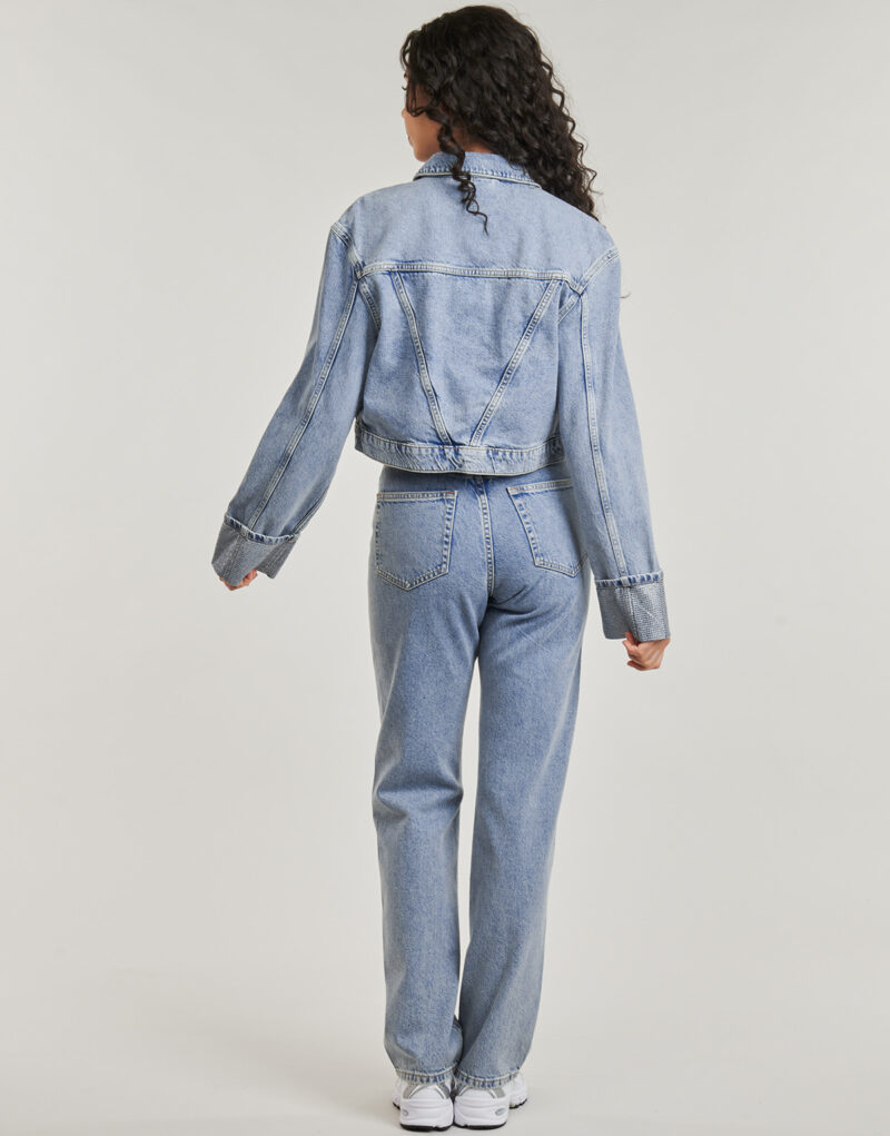 Giacca in jeans Only ONLHOLLYWOOD CRYSTAL Blu Giacche in jeans Donna - 4