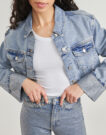 Giacca in jeans Only ONLHOLLYWOOD CRYSTAL Blu Giacche in jeans Donna - 5