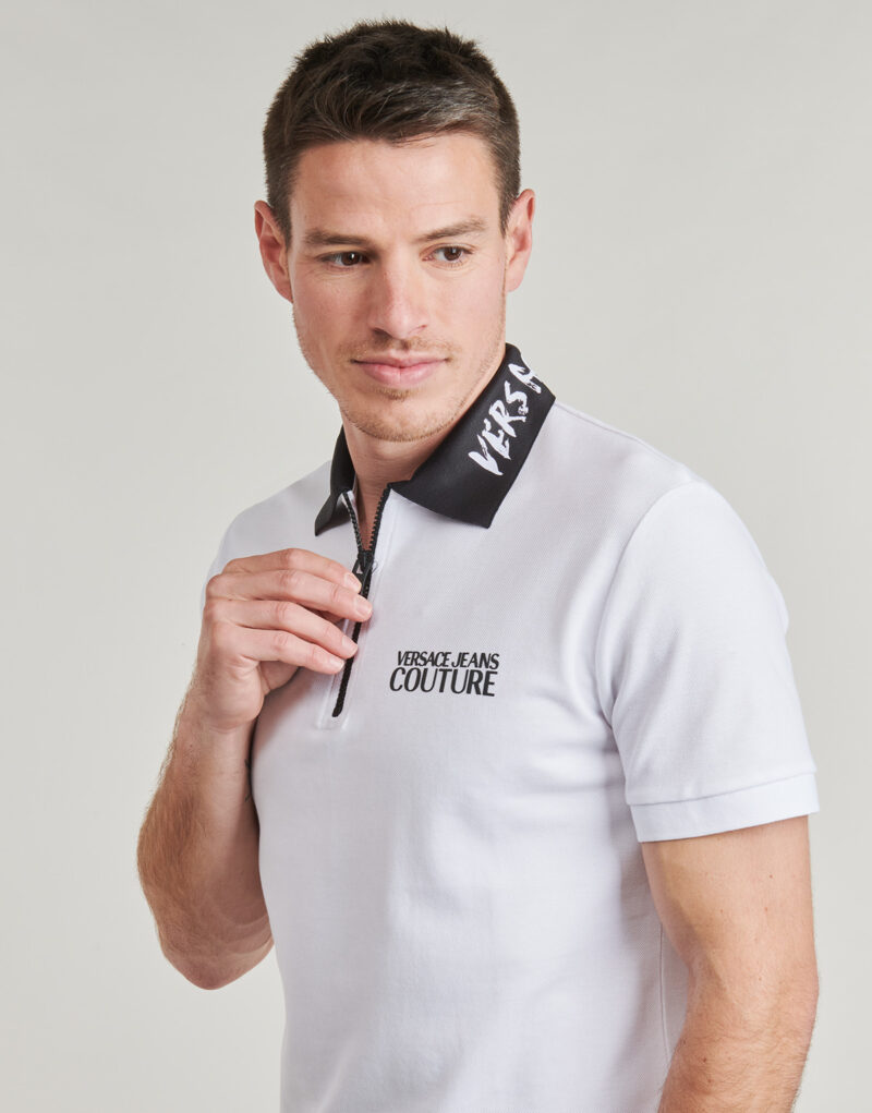 Polo Versace Jeans Couture 78GAGT03 Bianco Polo Uomo - 5