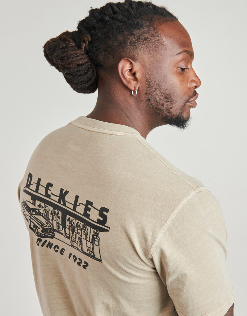 T-shirt Dickies SERVICE STATION SS TEE Beige T-shirt maniche corte Uomo - 5