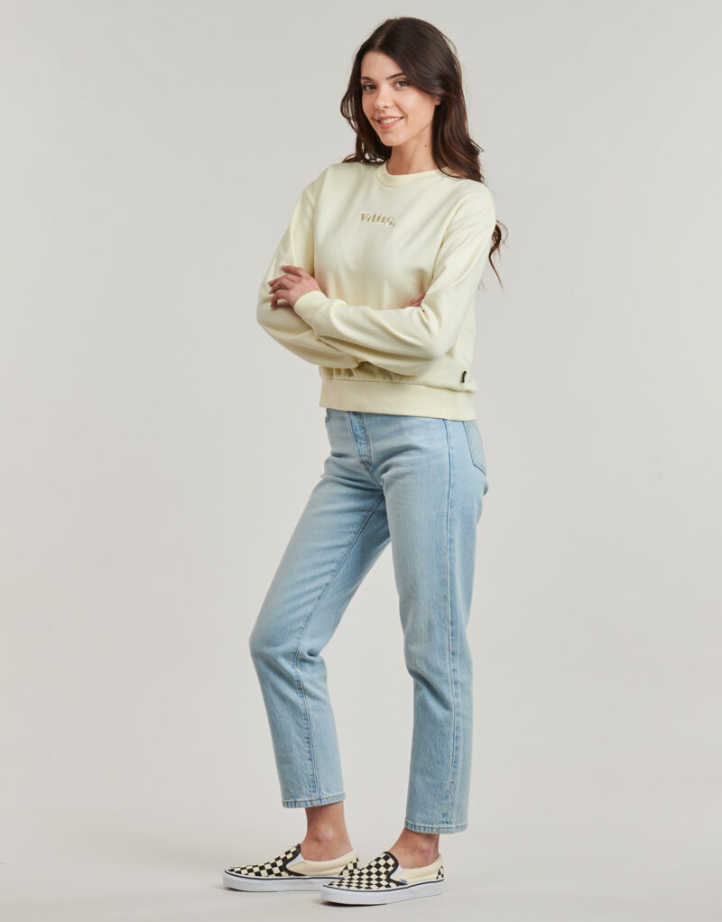 Vans W ESSENTIAL FT RLX CREW Gelbe Damen-Sweatshirts - 3