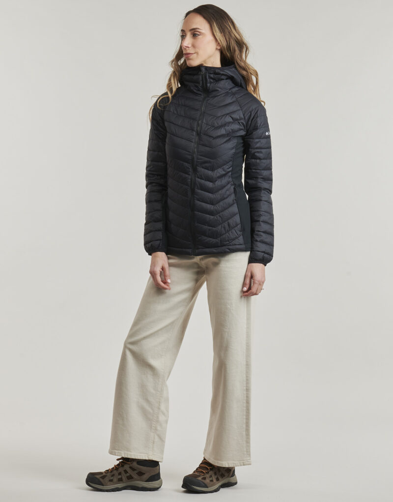 Piumino Columbia POWDER PASS II HYBRID HOODED JACKET Nero Piumini Donna - 3