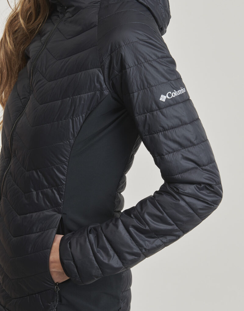 Piumino Columbia POWDER PASS II HYBRID HOODED JACKET Nero Piumini Donna - 5