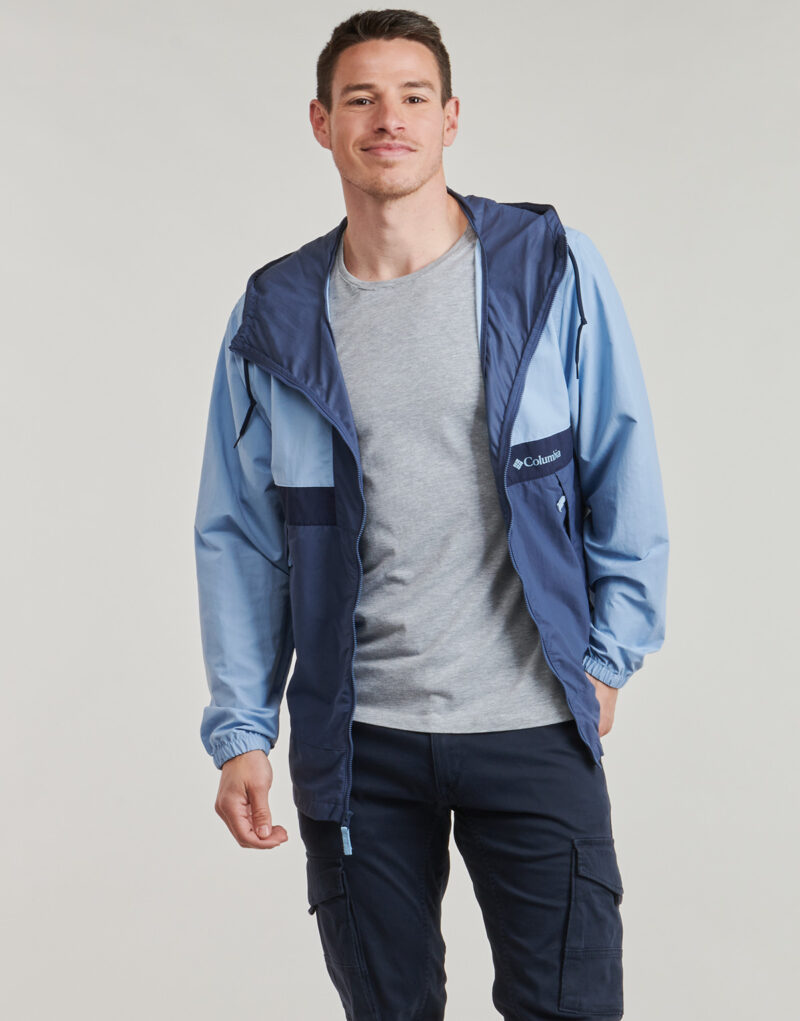 Columbia SPIRE VALLEY HOODED WINDBREAKER Blue Jackets Men - 2