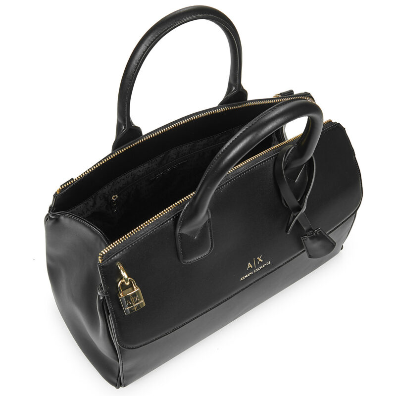 Donna Armani Exchange JANE CANVAS TOTE L Nero Borsetta Donna - 5