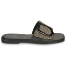 Exé Shoes 556-ORO-RAFFIA-BLACK Nero Ciabatta Donna - 2