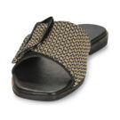 Exé Shoes 556-ORO-RAFFIA-BLACK Nero Ciabatta Donna - 3
