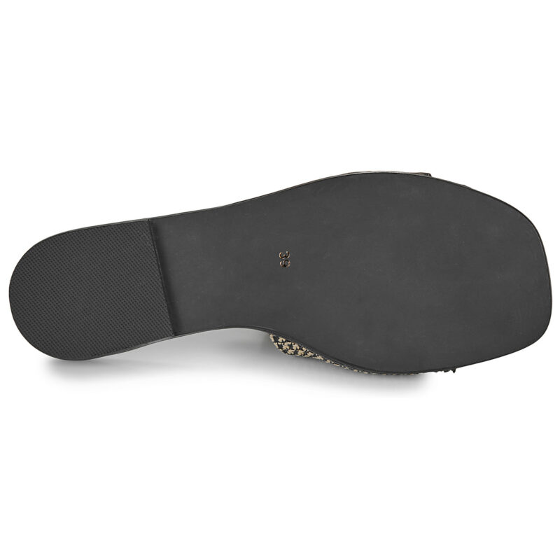 Exé Shoes 556-ORO-RAFFIA-BLACK Nero Ciabatta Donna - 7