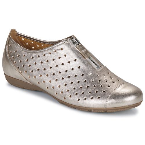 Scarpe Gabor 64168 Oro Derby Donna, eleganti e versatili, realizzate in morbido materiale dorato. Ideali per occasioni speciali o per un look chic quotidiano. Design raffinato con allacciatura, perfette per valorizzare il tuo stile. Comode e alla moda, queste derby sono un must-have nel tuo guardaroba.
