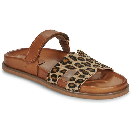 Ciabatta Donna Exé Shoes 967-KIMOLOS-LEOPARD-TAN Marrone, elegante e trendy con stampa leopardata, ideale per un look casual e alla moda. Comfort e stile per ogni occasione.