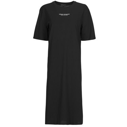 Abito lungo Donna Armani Exchange 8NYACF Nero, elegante vestito nero per occasioni speciali, tendenza moda, vestibilità comoda, ideale per eventi serali.