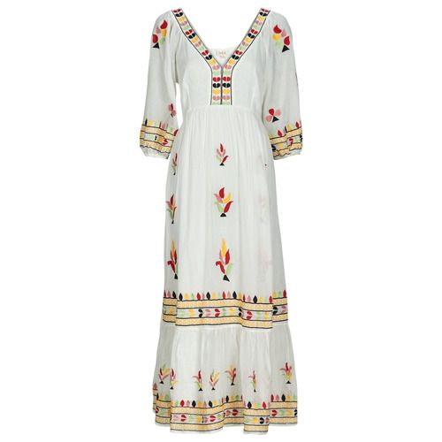 Abito lungo donna Derhy CANDICE ROBE Bianco, elegante e versatile, perfetto per le occasioni speciali e l'estate. Design raffinato con silhouette fluida, ideale per ogni guardaroba femminile. Acquista ora per un look alla moda e sofisticato!
