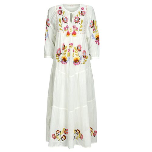 Abito lungo bianco Derhy CLAIRE ROBE per donna, elegante e raffinato, ideale per occasioni speciali e cerimonie. Realizzato con materiali di alta qualità, questo abito offre comfort e stile. Perfetto per completare il tuo guardaroba estivo. Acquista ora il tuo abito lungo Derhy CLAIRE ROSE in bianco e distinguiti in ogni evento!