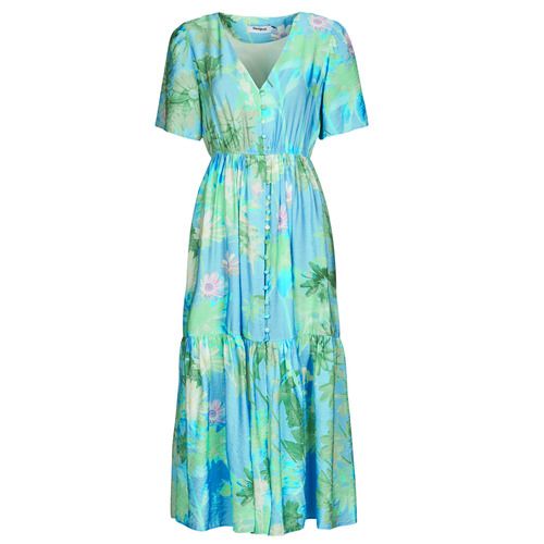 Abito lungo Donna Desigual NANCY Blu, elegante e versatile, perfetto per ogni occasione. Realizzato con materiali di alta qualità, questo abito offre comfort e stile. Ideale per eventi estivi e occasioni formali, aggiungi un tocco di classe al tuo guardaroba con questo abito must-have.