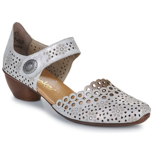 Décolleté Rieker Argento Donna eleganti in argento, con design sofisticato e dettagli raffinati. Ideali per occasioni speciali e abbinamenti versatili. Comfort e stile si uniscono in questo modello, perfetto per completare ogni outfit. Disponibili in diverse taglie per soddisfare ogni esigenza.