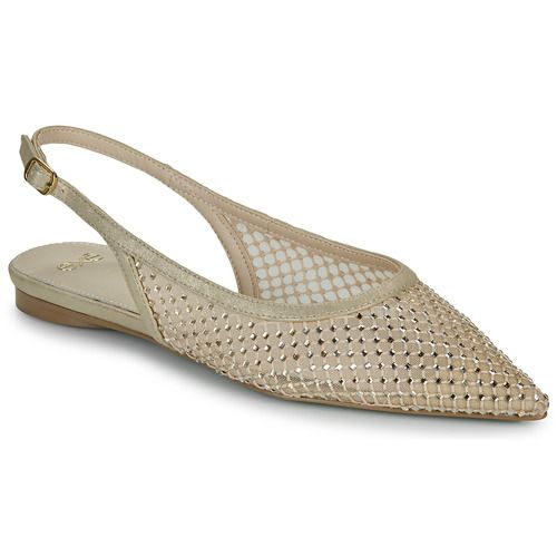 Ballerine Donna Exé Shoes MIAMI-222-STRASS-GOLD con dettagli in strass dorati, eleganti e alla moda, ideali per ogni occasione, perfette per completare il tuo outfit con stile. Scarpe versatili e comode, adatte per eventi speciali o per un uso quotidiano. Acquista ora per aggiungere un tocco di brillantezza al tuo guardaroba!