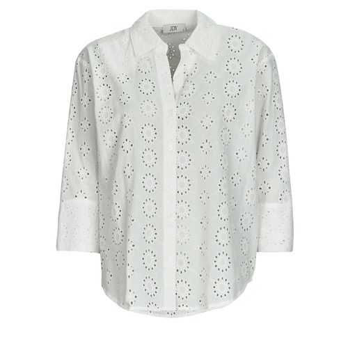 Camicia Donna JDY TALLIE Bianco, elegante e versatile, perfetta per ogni occasione. Realizzata in tessuto leggero, con design moderno, è ideale per abbinamenti sia casual che formali. Aggiungi un tocco di stile al tuo guardaroba con questa camicia must-have!
