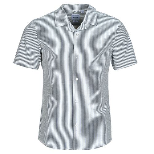 Camicia a maniche corte Uomo Only & Sons ONSLOUNGE Blu, realizzata in tessuto leggero e traspirante, ideale per look estivi casual. Design moderno con colletto classico e bottoni frontali, perfetta per abbinamenti con jeans o pantaloni chino. Disponibile in diverse taglie per uno stile versatile e alla moda.