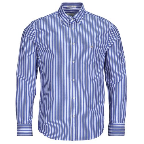 Camicia a maniche lunghe uomo Gant REG CLASSIC POPLIN STRIPE SHIRT Blu, elegante e versatile, perfetta per occasioni casual e formali. Realizzata in popeline di alta qualità, offre comfort e stile. Ideale per completare il tuo guardaroba con un tocco raffinato e alla moda. Acquista la tua camicia Gant per un look sempre impeccabile.
