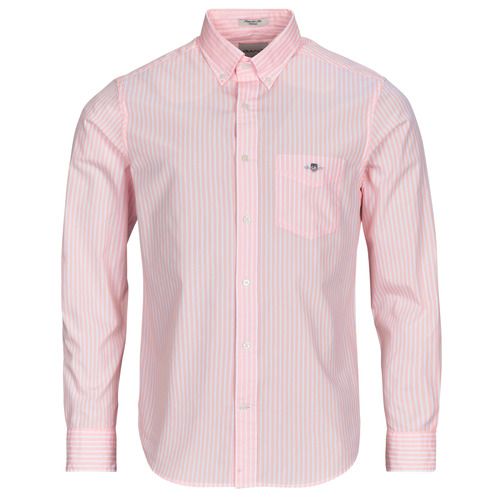 Camicia a maniche lunghe Uomo Gant REG CLASSIC POPLIN STRIPE SHIRT Rosa, elegante e trendy, ideale per outfit casual e formali. Realizzata in popeline di alta qualità, questa camicia presenta una classica fantasia a righe, perfetta per la stagione. Outfit versatile per ogni occasione, questa camicia Gant è un must-have nel guardaroba maschile. Acquista ora per un look sofisticato e alla moda.