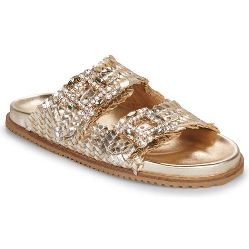 Ciabatta Donna Melvin & Hamilton Eve 1 Oro, elegante e confortevole, con design raffinato e dettagli metallici. Perfetta per occasioni speciali o per un look glam quotidiano. Acquista ora per offrire stile e comodità ai tuoi piedi.