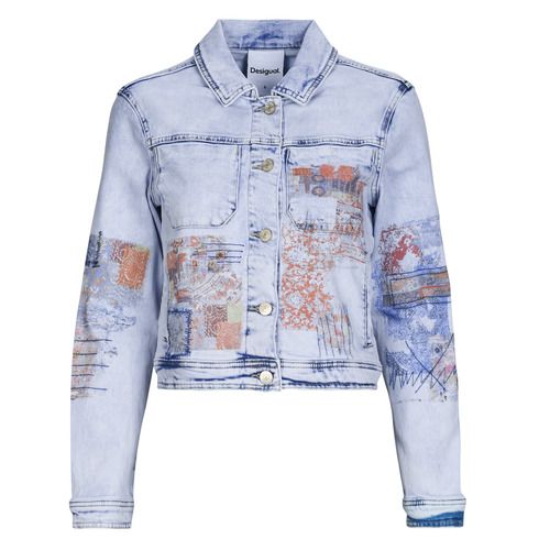 Giacca in jeans Donna Desigual LOS ANGELES, design moderno e alla moda, perfetta per outfit casual, ideale per la stagione. Realizzata in materiale resistente, offre comfort e stile. Disponibile in diverse taglie, un must-have nel guardaroba femminile.