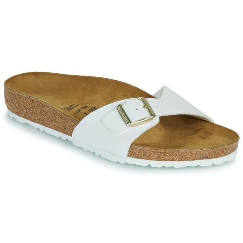 Ciabatta Donna BIRKENSTOCK Madrid BF Patent White Bianco, elegante e comoda, ideale per la stagione estiva. Design raffinato in patent white, perfetta per ogni occasione. Acquista ora per aggiungere stile e comfort al tuo guardaroba!
