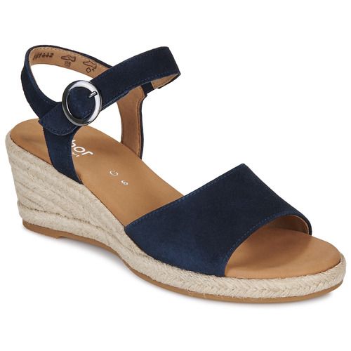 Sandali Donna Gabor 62710 Blu in morbida pelle con suola antiscivolo, eleganti e comodi, ideali per ogni occasione. Perfetti per completare il tuo look estivo con stile. Acquista ora per un comfort e una qualità senza pari!