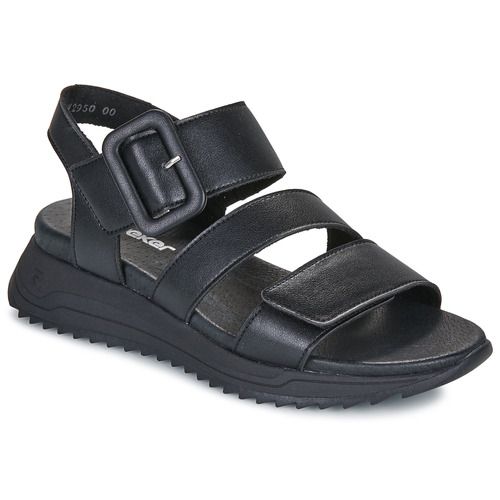 Sandali Rieker Nero per Donna, eleganti e confortevoli, ideali per ogni occasione estiva. Realizzati con materiali di alta qualità, questi sandali offrono un perfetto equilibrio tra stile e comodità. Perfetti per passeggiate, eventi casual e outfit estivi. Acquista ora per un look chic e raffinato!