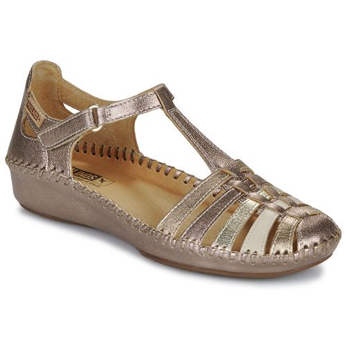 Sandali Pikolinos P. VALLARTA 655 Oro per donna: eleganti e confortevoli, realizzati in morbida pelle oro, ideali per l'estate. Perfetti per ogni occasione, dal tempo libero agli eventi speciali, con suola robusta per un supporto ottimale. Acquista ora il tuo paio per un look raffinato e trendy!