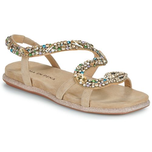 Alt text: "Sandali Donna ALMA EN PENA V251605 in Beige, eleganti e versatili, perfetti per ogni occasione. Acquista ora per aggiungere stile e comfort al tuo outfit estivo."