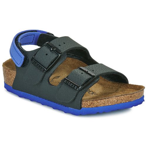Sandali bambini ragazzo BIRKENSTOCK  Milano AS Kids BF Desert Soil Black/UBlu  Nero BIRKENSTOCK 4067707015856
