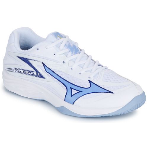 Scarpe da sport uomo Mizuno THUNDER BLADE Z in bianco, ideali per la corsa e l'allenamento. Design moderno e leggero, con ottima ammortizzazione e supporto. Perfette per gli sportivi che cercano comfort e stile. Disponibili su Outlet Scarpe Online.