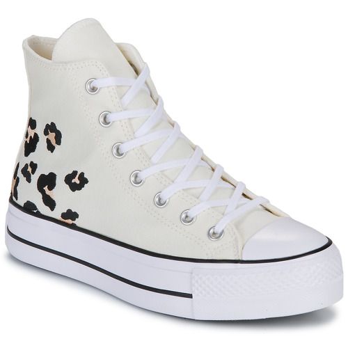 Sneakers alte Converse CHUCK TAYLOR ALL STAR LIFT Bianco per donna, eleganti e versatili, ideali per un look casual e alla moda. Scarpe di alta qualità per comfort e stile quotidiano.