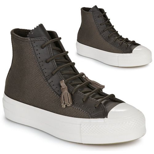 Sneakers alte Donna Converse CHUCK TAYLOR ALL STAR LIFT Marrone, eleganti e trendy, perfette per ogni occasione. Comfort e stile si uniscono in questo modello iconico, ideale per un look casual e alla moda. Acquista ora le migliori sneakers per il tuo guardaroba!