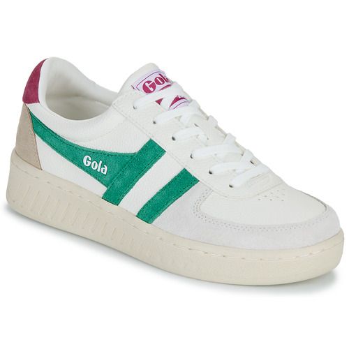 "Sneakers basse Gola Grandslam Trident Beige per donna, eleganti e versatili, ideali per un look casual. Queste scarpe sportiva offrono comfort e stile, perfette per ogni occasione. Acquista ora le sneakers Gola Grandslam Trident Beige e completa il tuo outfit alla moda."
