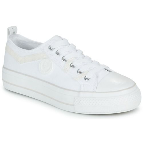 Sneakers basse Donna Les Petites Bombes INDIRA in Bianco, eleganti e versatili, perfette per ogni occasione. Design moderno con dettagli raffinati, ideali per completare il tuo outfit quotidiano. Acquista ora le tue nuove scarpe alla moda.