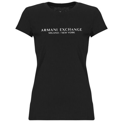 T-shirt Armani Exchange 8NYTAB Nero maniche corte per donna, elegante e moderna. Realizzata in cotone di alta qualità, perfetta per un look casual e alla moda. Acquista ora la tua T-shirt Armani Exchange e arricchisci il tuo guardaroba con un capo versatile e stiloso.