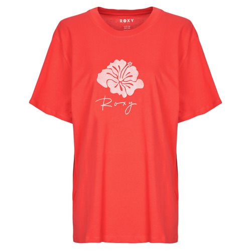 T-shirt HANGLOOSE THE SKY Rosso maniche corte Donna di Roxy, ideale per un look estivo casual e alla moda. Realizzata in morbido cotone di alta qualità, questa maglietta offre comfort e stile. Perfetta per abbinamenti con jeans o pantaloni leggeri, è un must-have per ogni guardaroba femminile. Scopri il tuo nuovo outfit con questa t-shirt dal design accattivante.