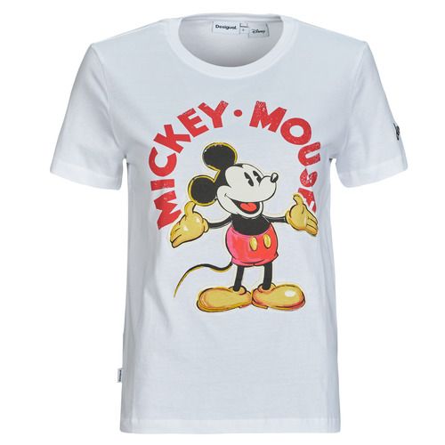 T-shirt Desigual Mickey Mouse maniche corte per donna, caratterizzata da un design vivace e originale con il famoso personaggio Disney. Perfetta per un look casual e alla moda, ideale per l'estate. Scegli la T-shirt Desigual per esprimere il tuo stile unico e aggiungere un tocco di divertimento al tuo guardaroba. Acquista ora per un outfit trendy!
